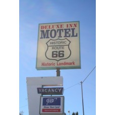 Motel Route 66 Canvas Framed